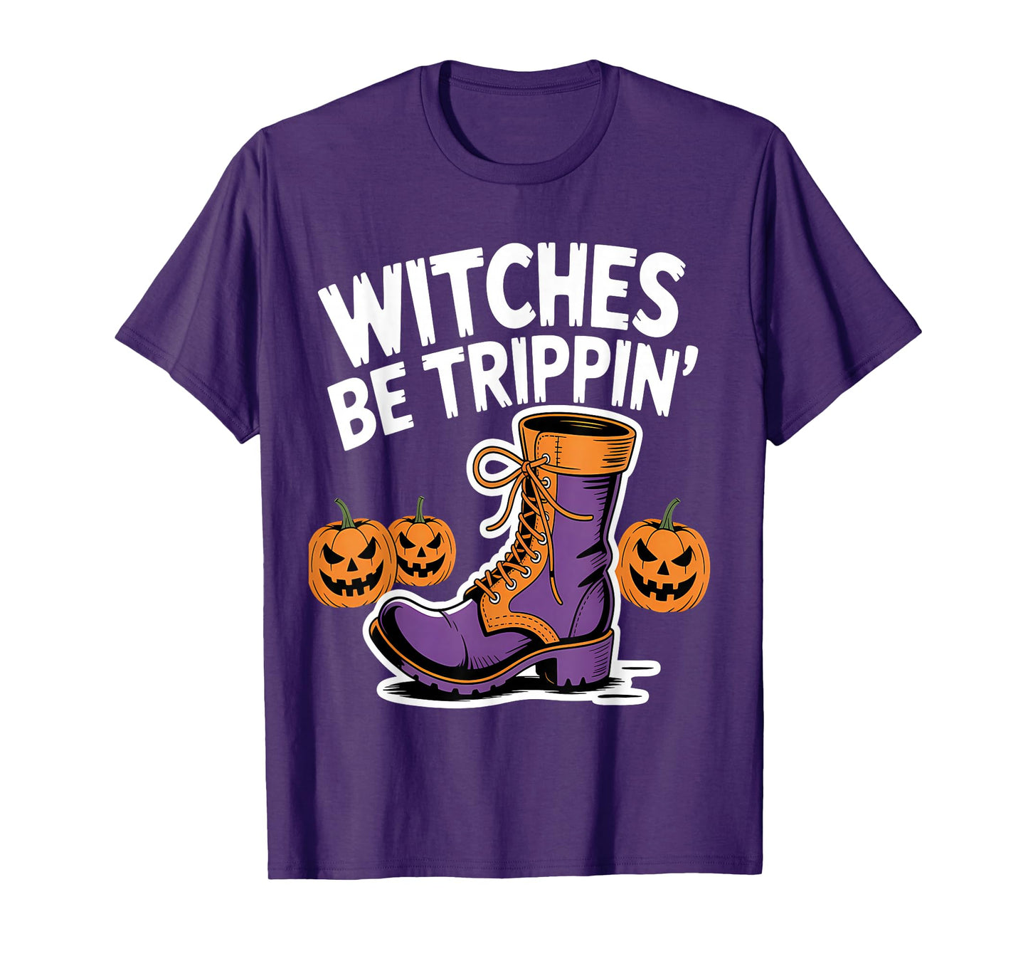 Witches Be Trippin' Halloween Boot Fun T-Shirt