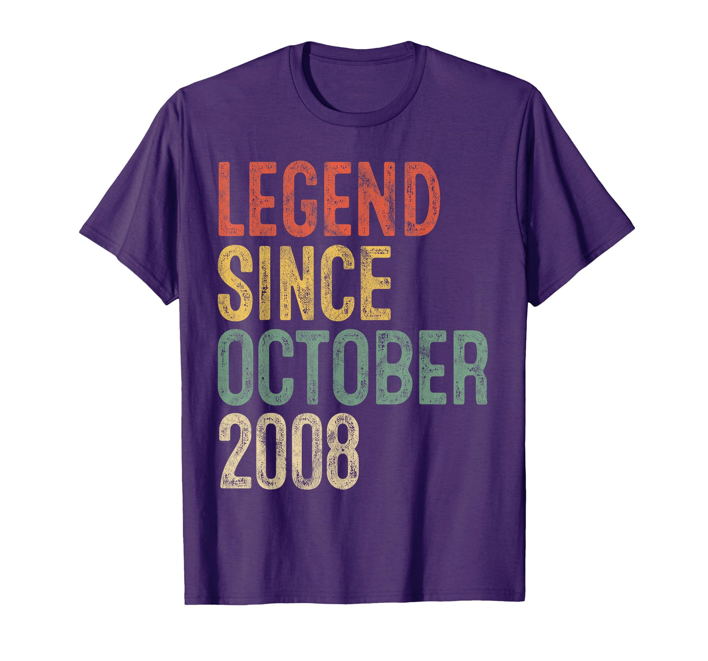 Legend October 2008 17th Birthday Boy Girl 17 Year Old T-Shirt