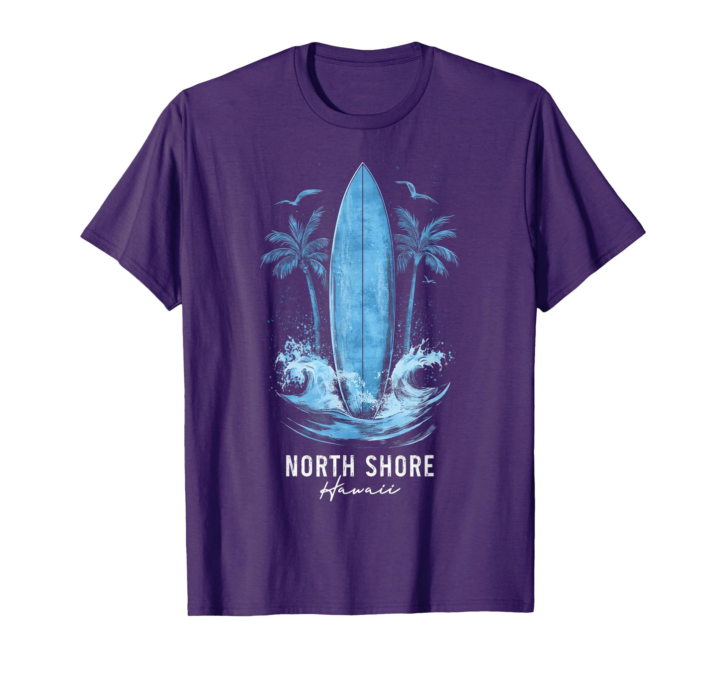 North Shore Oahu Hawaii Vintage Surf Beach Surfer Souvenir T-Shirt