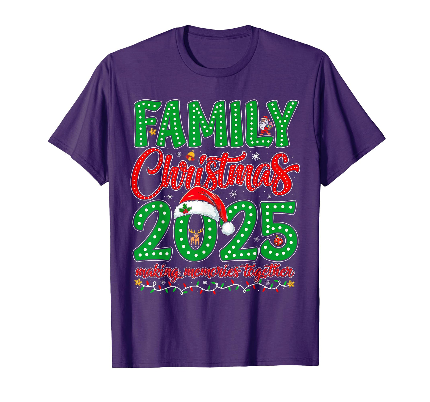 Family Christmas 2025 Squad Santa Elf Xmas Matching Outfit T-Shirt