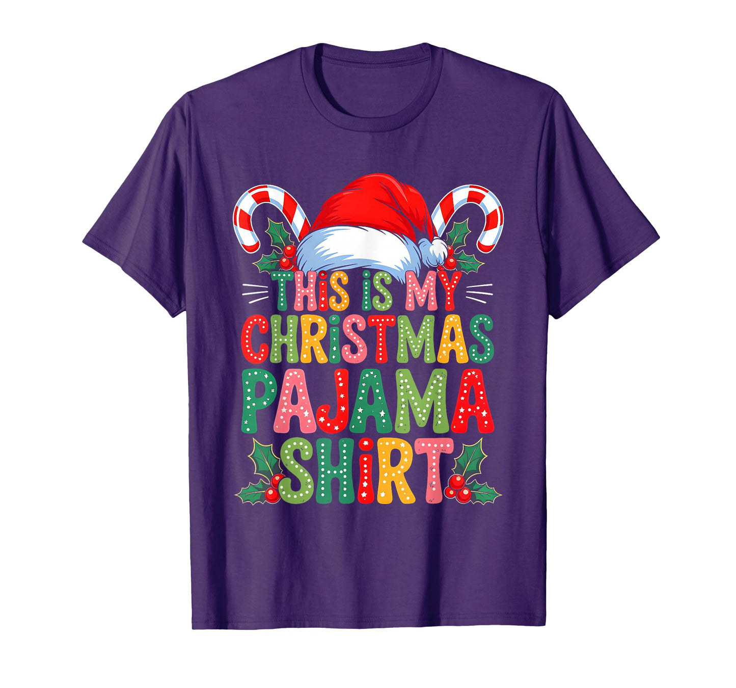 Groovy This is My Christmas Pajama Shirt Funny Xmas Family T-Shirt