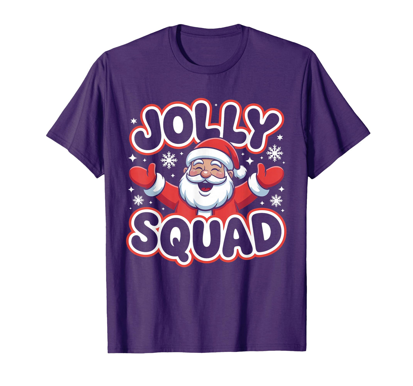 Jolly Squad Funny Santa Christmas Holiday T-Shirt