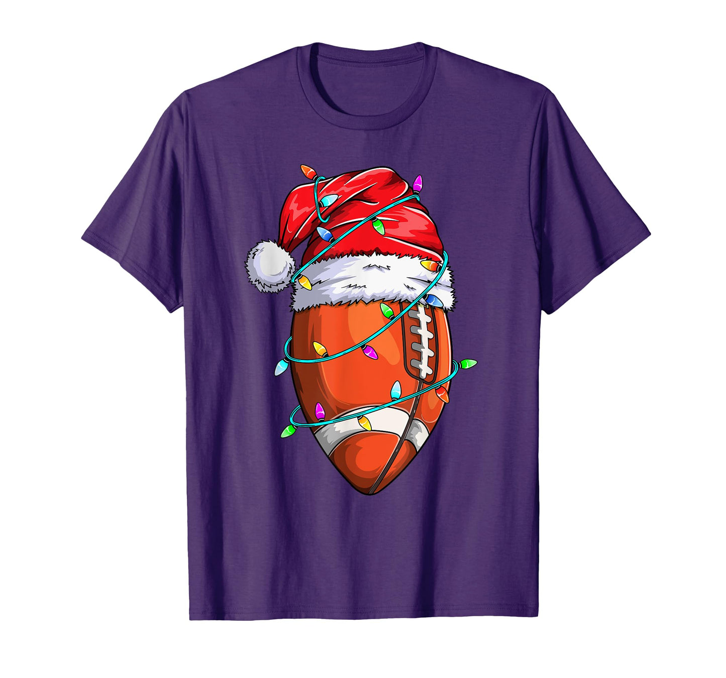 Santa Sports Design For Men Boys Christmas Football Player T-Shirt