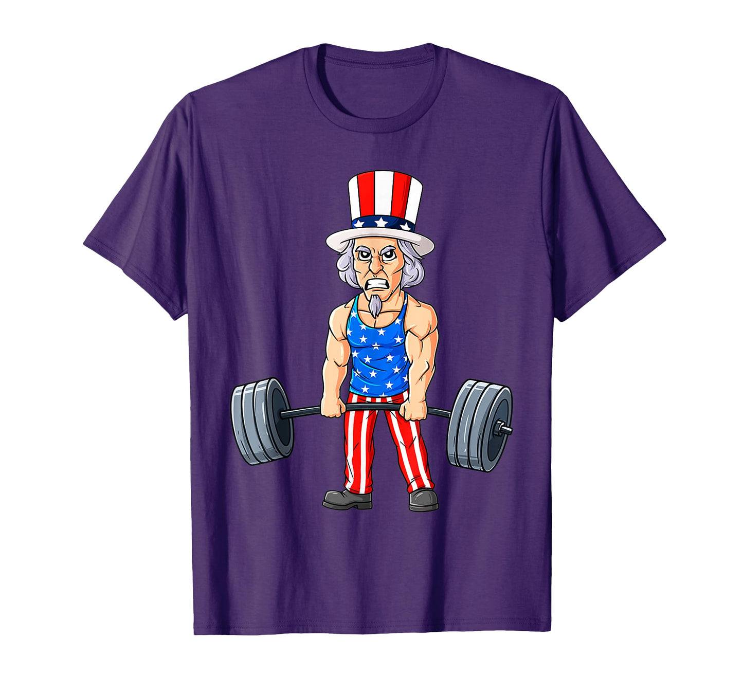 4th Of July Uncle Sam Weightlifting Funny Deadlift Fitness T-Shirt