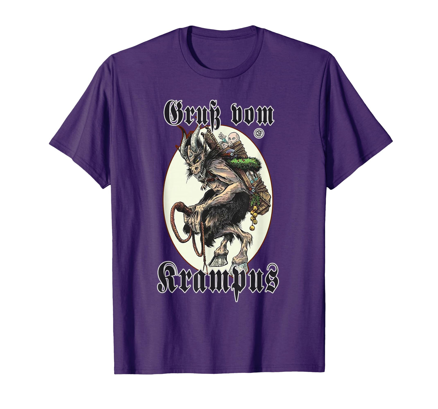 Greeting from Krampus Christmas Legend Figure T-Shirt
