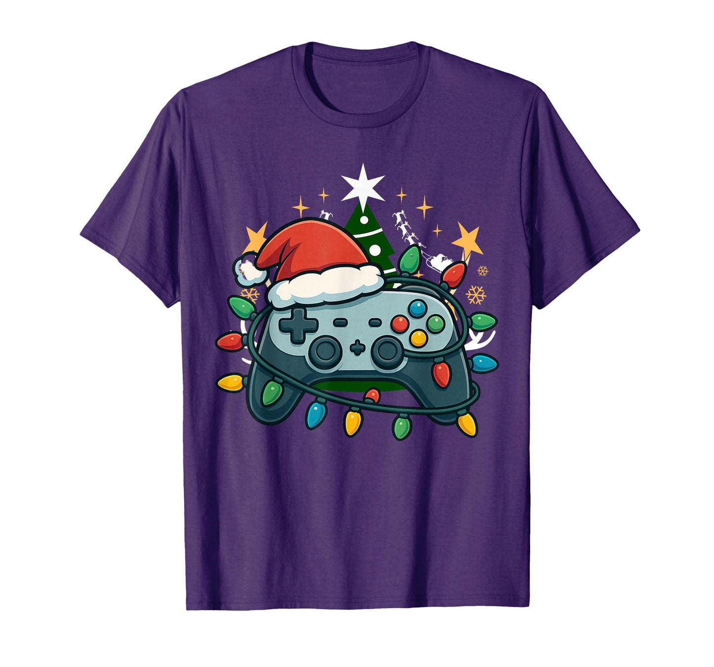 Festive Game Controller Holiday Video Gamer Xmas T-Shirt