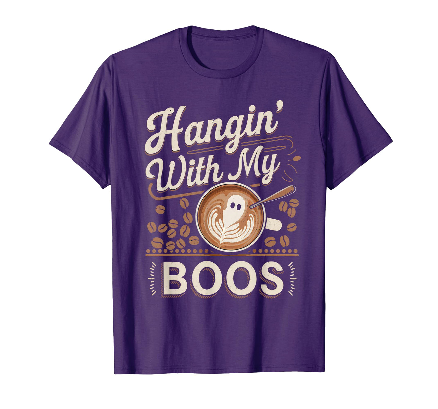 Hangin' with My Boos Tshirt Halloween Ghost Scary Witch Men T-Shirt