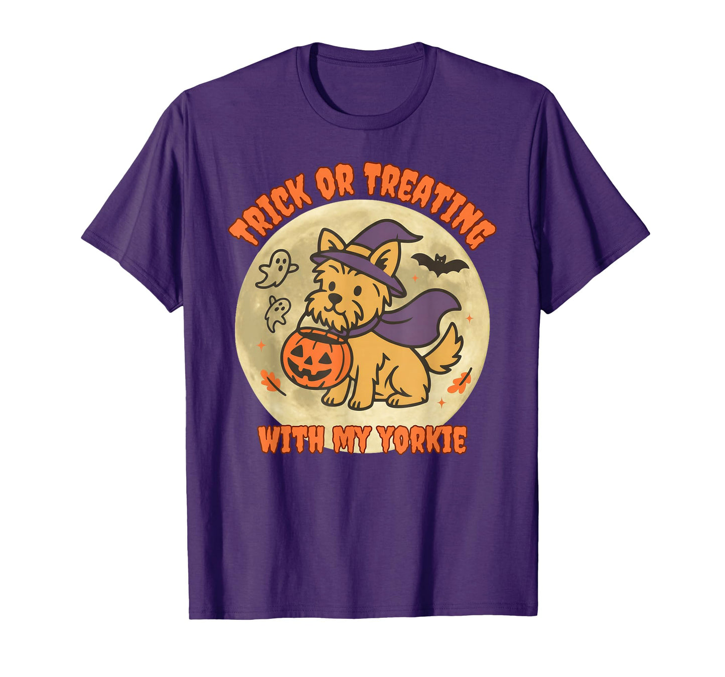 Trick or Treating with My Yorkie Halloween Dog T-Shirt