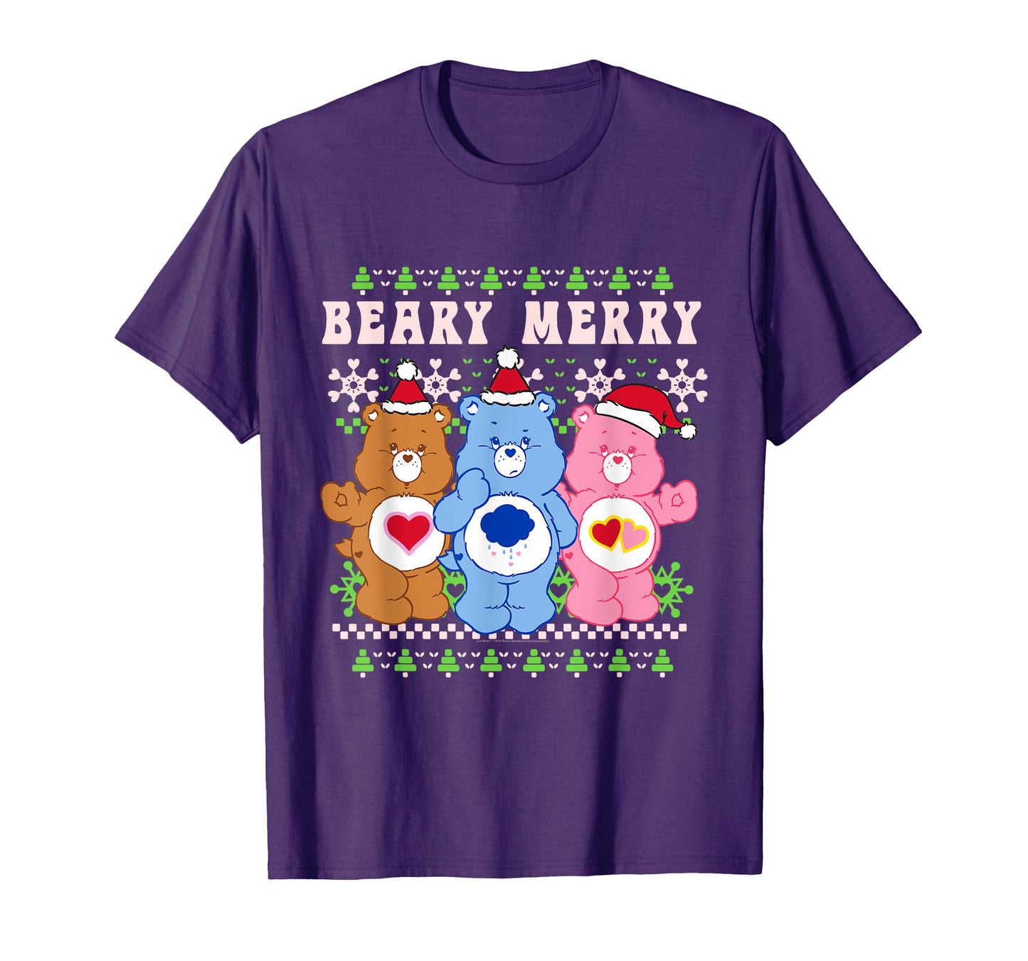 Care Bears Beary Merry Christmas Holiday Design T-Shirt