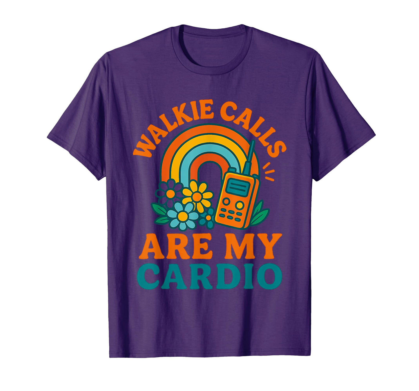 Walkie Calls Are My Cardio Lazy People Retro Funny Gift Men T-Shirt