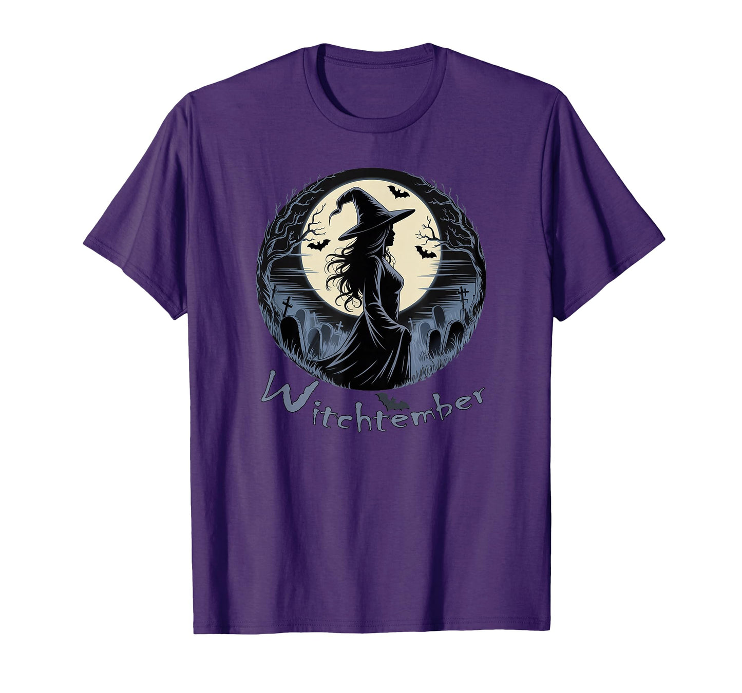 Witch Full Moons Graphic Graveyard Witchy Halloween T-Shirt