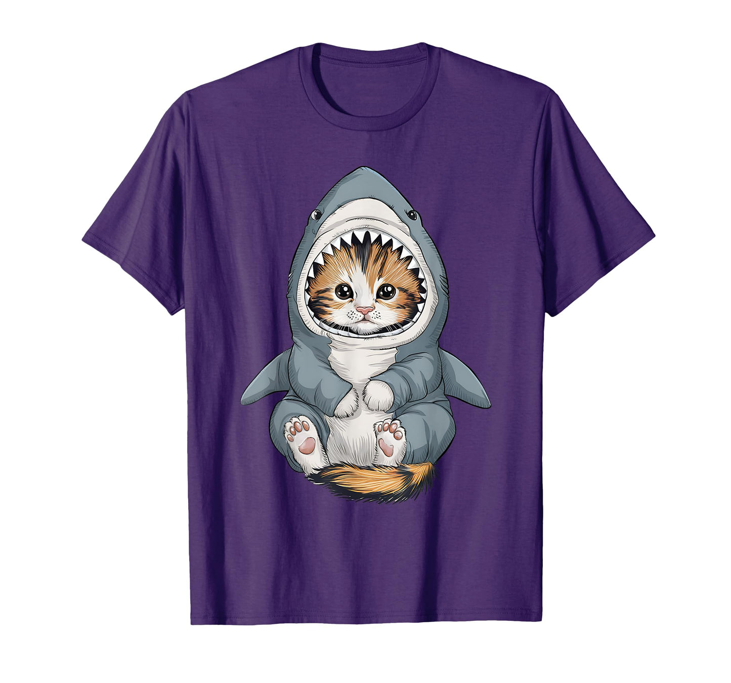 Cute Kitten in a Shark Costume Kitty My Cat is a Shark T-Shirt