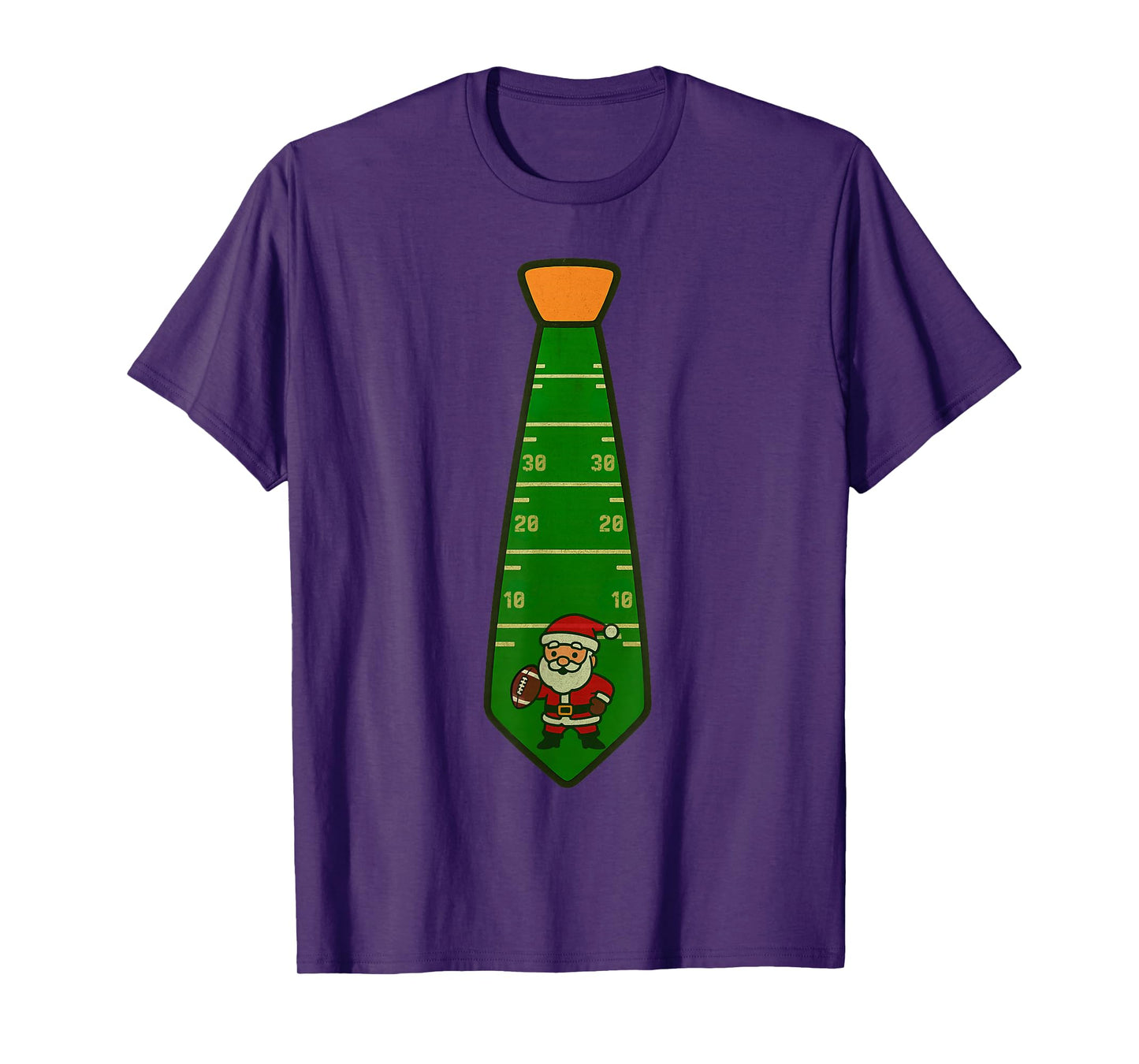 Santa Claus Playing American Football Xmas Holiday Christmas T-Shirt