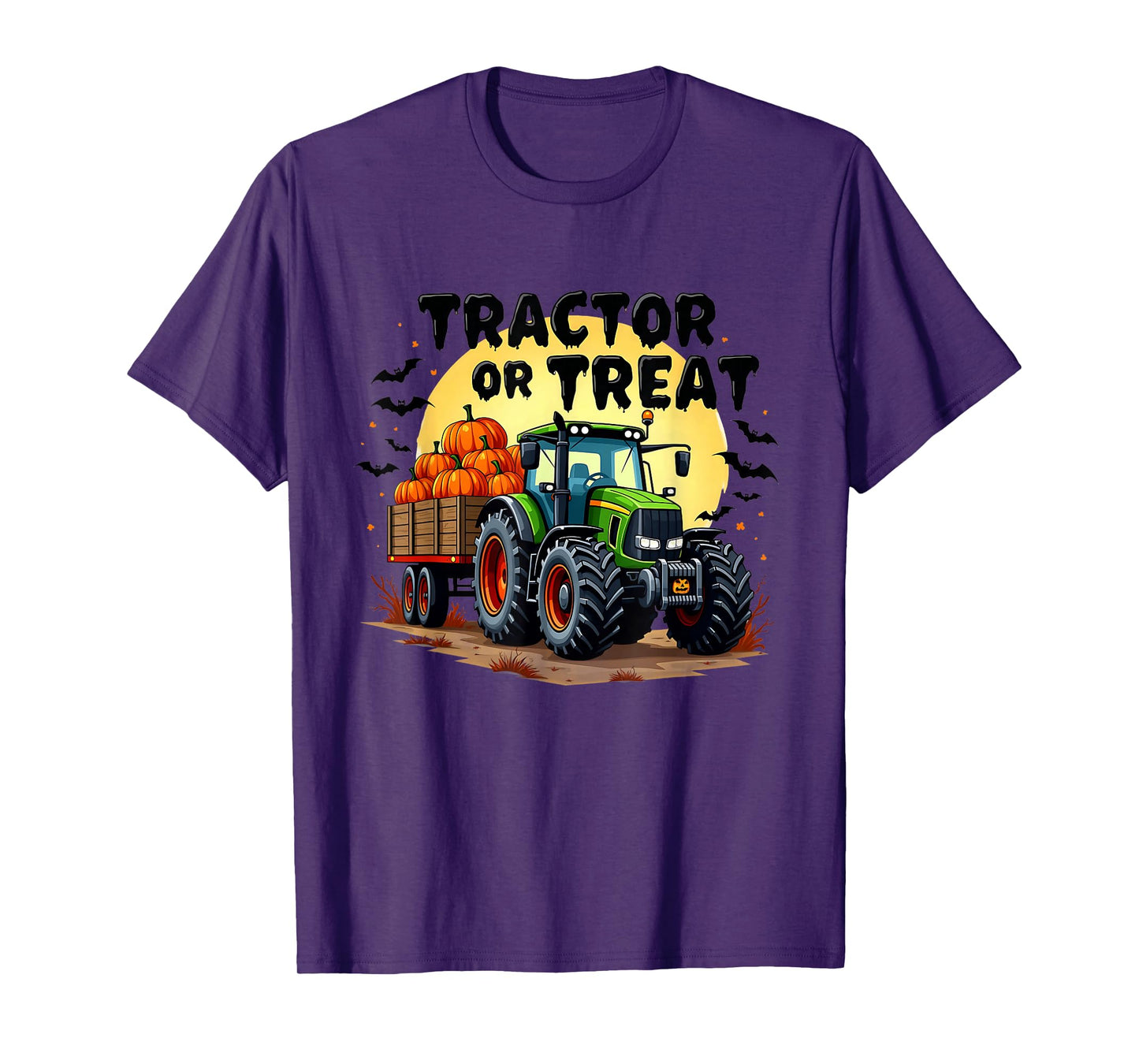 Tractor or Treat Halloween Pumpkin Harvest Trick Or Treat T-Shirt