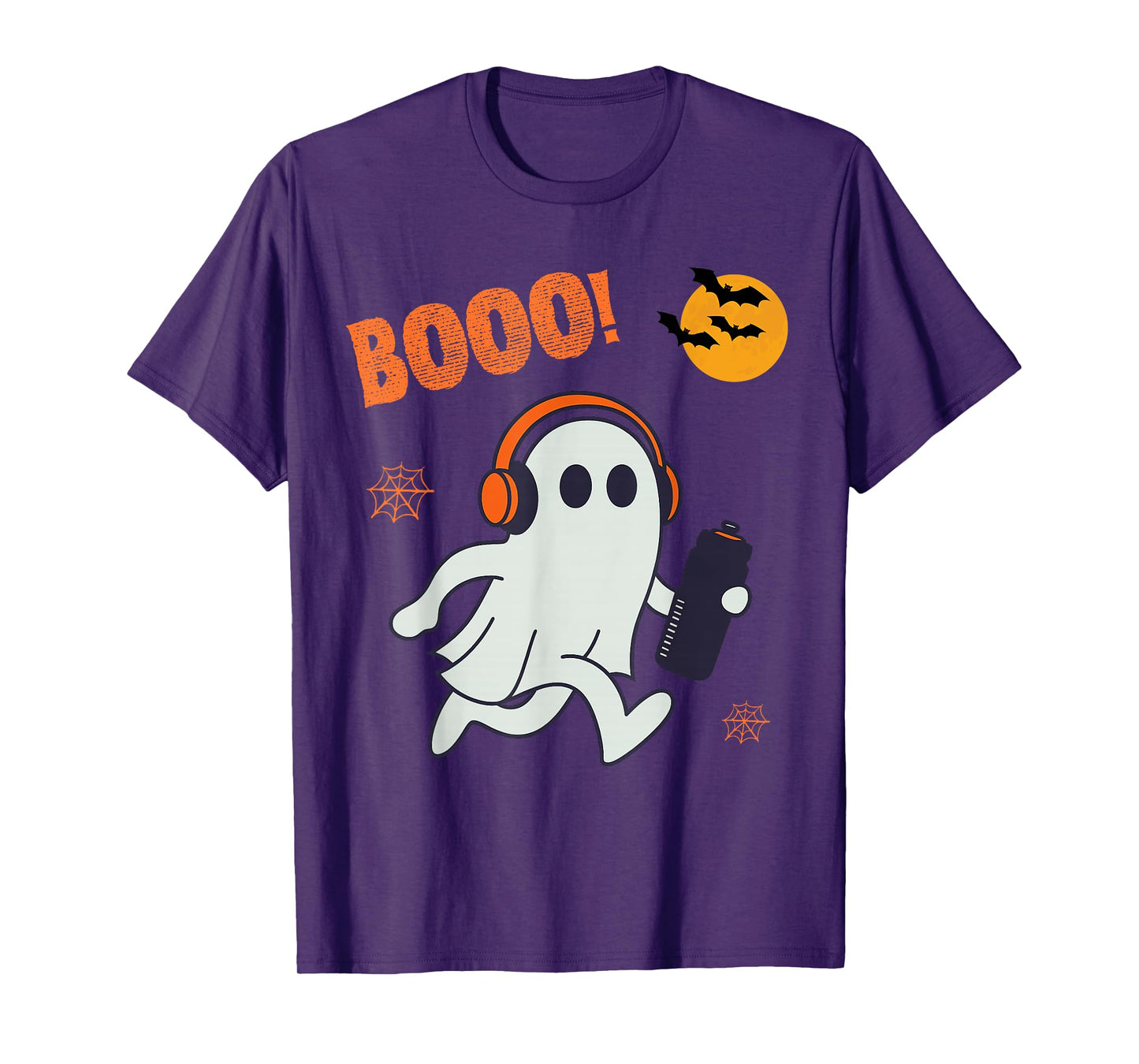 Vintage Halloween Skeleton Running Funny Spooky Costume T-Shirt