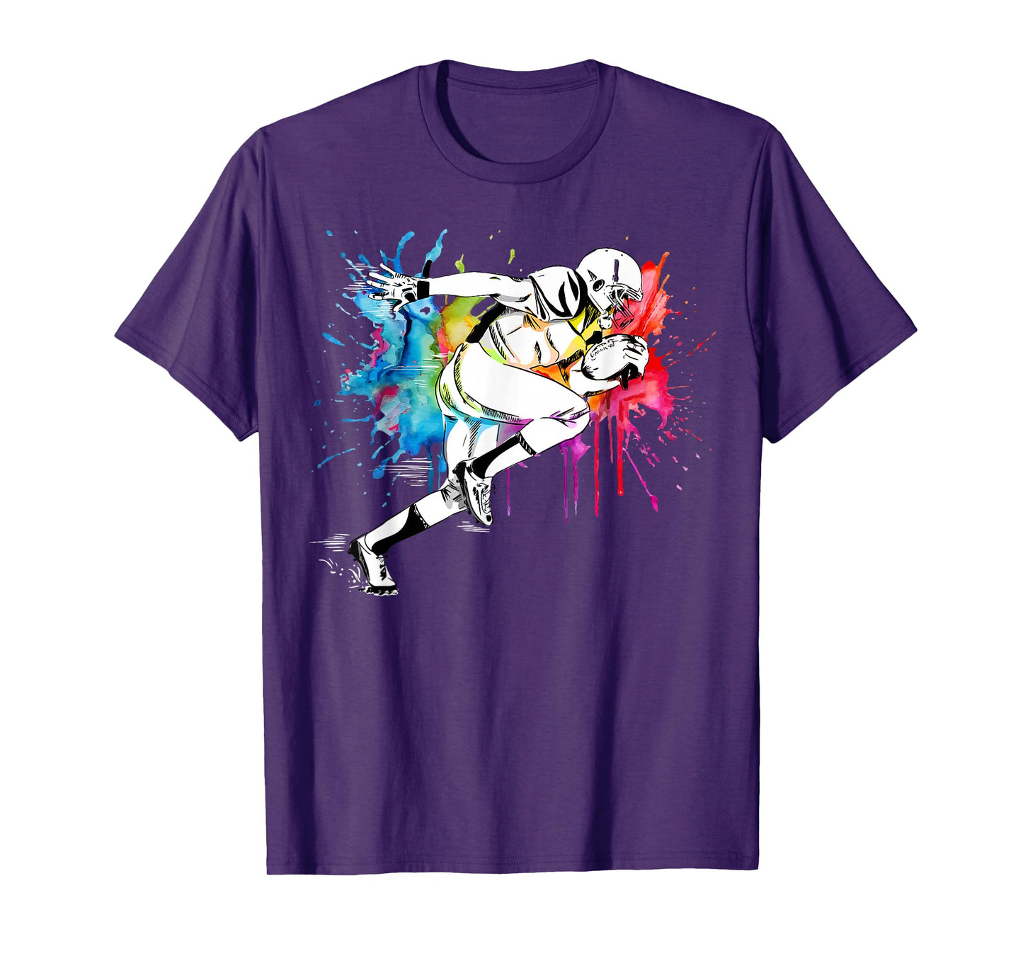 American Football Player Paint T-Shirt