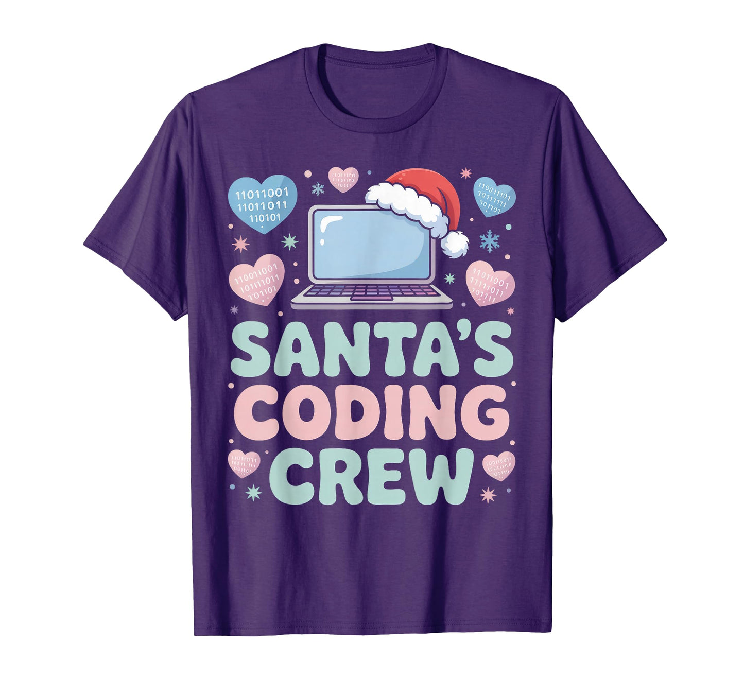 Santa’s Coding Crew Holiday Tech Laptop T-Shirt