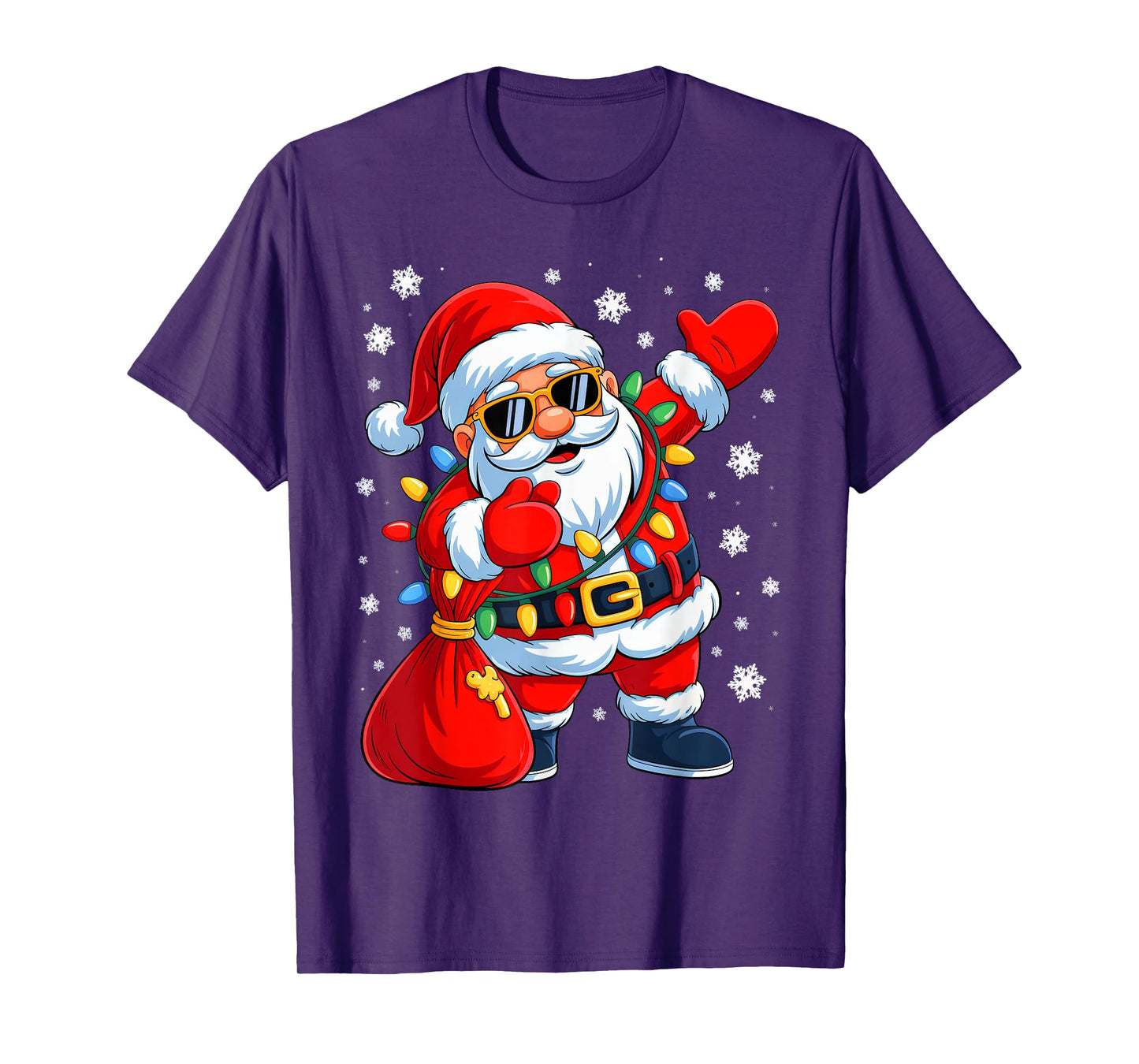 Dabbing Santa Christmas Boys Girls Kids Funny Xmas Squad T-Shirt