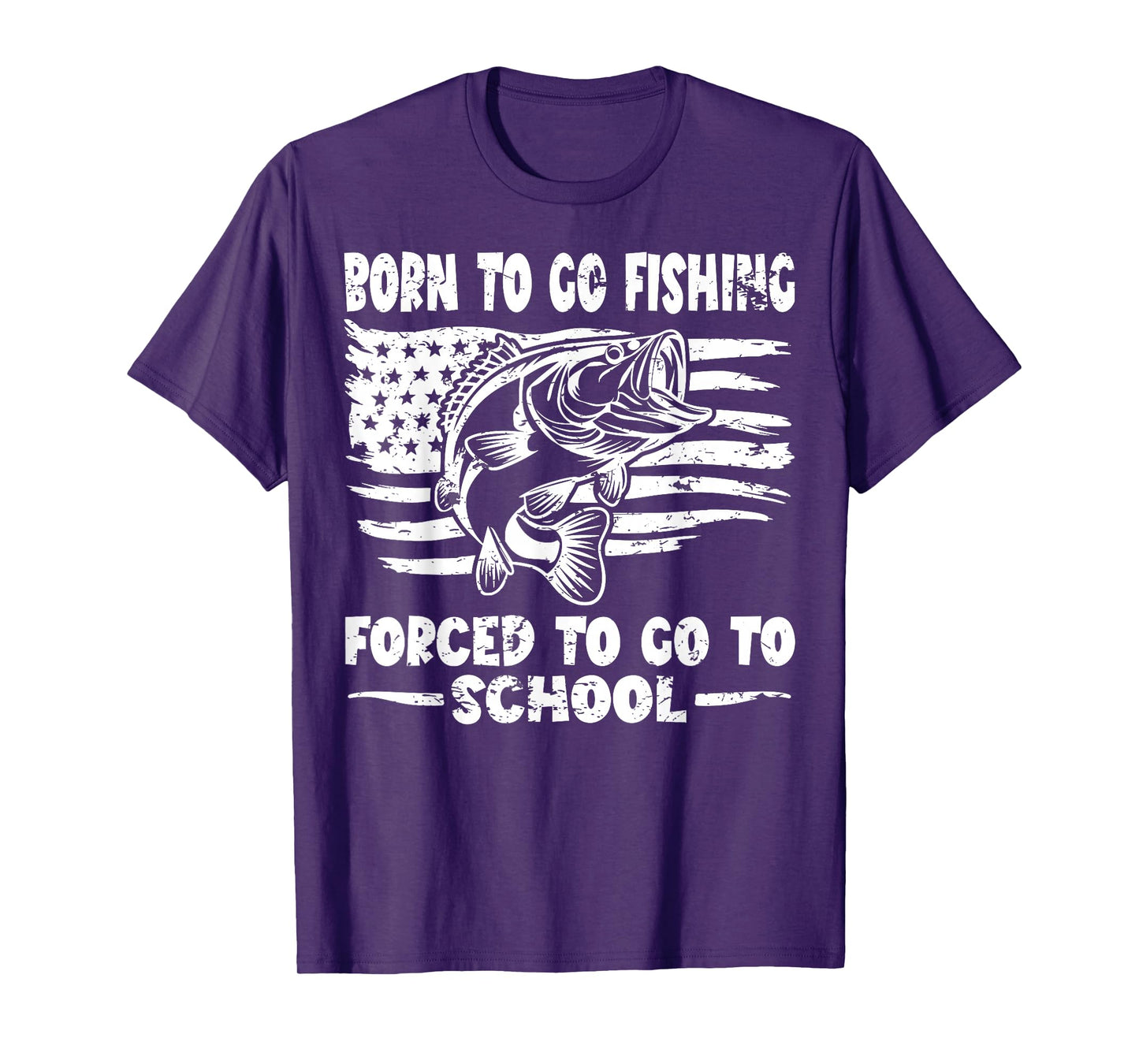 Born to Go Fishing Funny Bass Fish for Boys Kids Angler T-Shirt