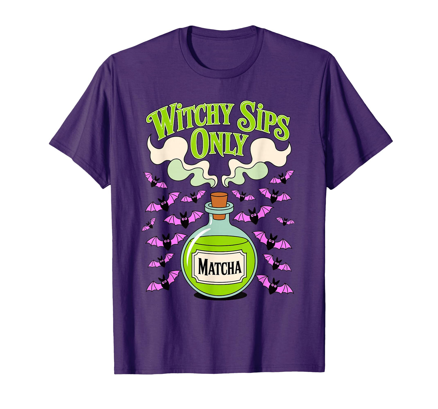 Witchy sips only Matcha Potion Bottle Funny Halloween T-Shirt