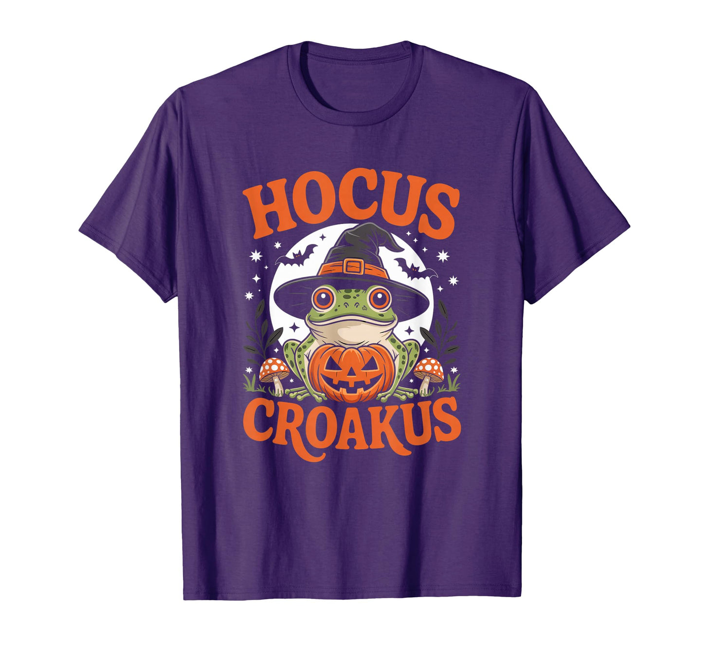 Halloween Frog Witch Pun Hocus Crocus Toad Lover Costume T-Shirt
