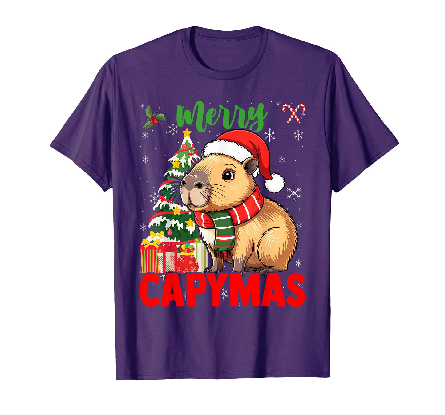 Capybara Christmas Holidays Funny Santa Merry Capymas T-Shirt
