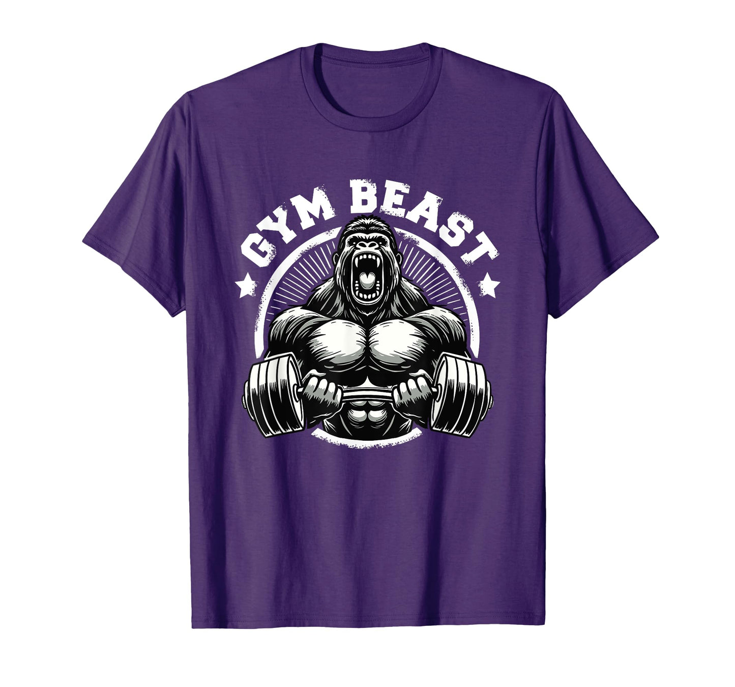 Gym Beast Gorilla Weightlift Workouts Gym Quotes Gym Fitness T-Shirt