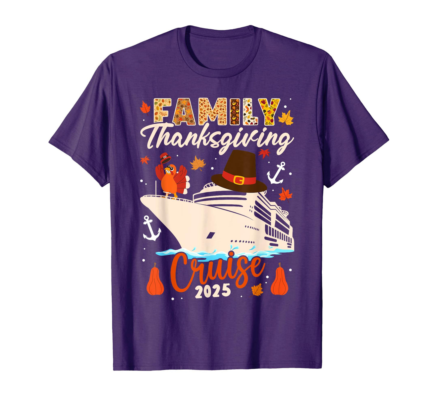 Matching Autumn Cruise Squad Family Thanksgiving Cruise 2025 T-Shirt