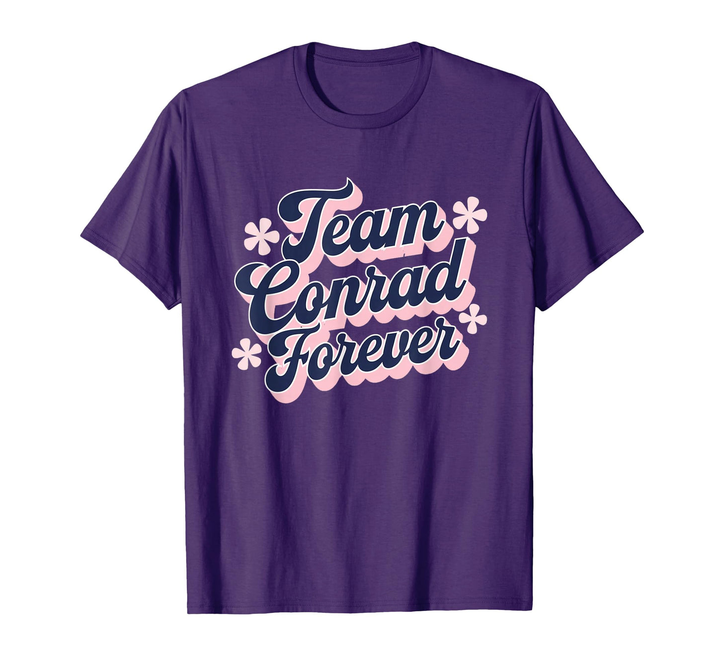 Vintage Groovy Flower Power Vibe Retro Team Conrad Forever T-Shirt