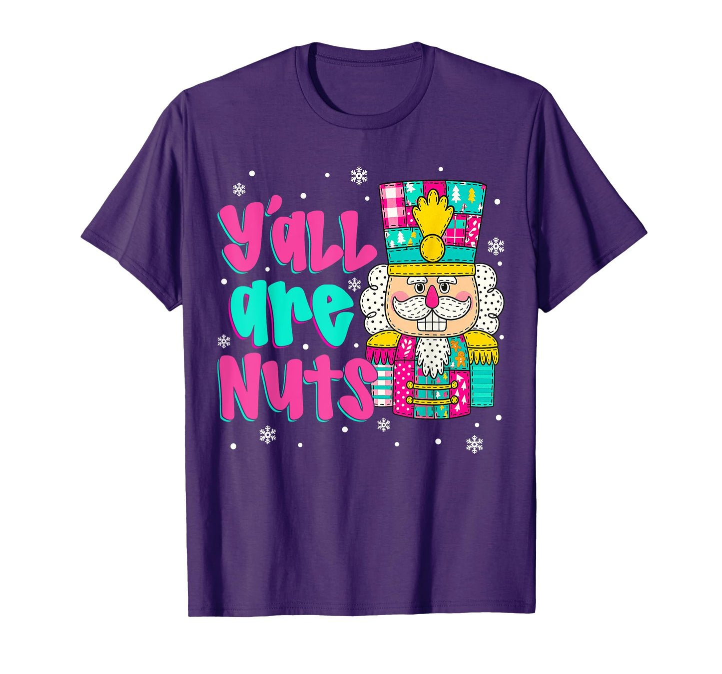 Y'all are Nuts Nutcracker Pink Christmas Matching Family T-Shirt