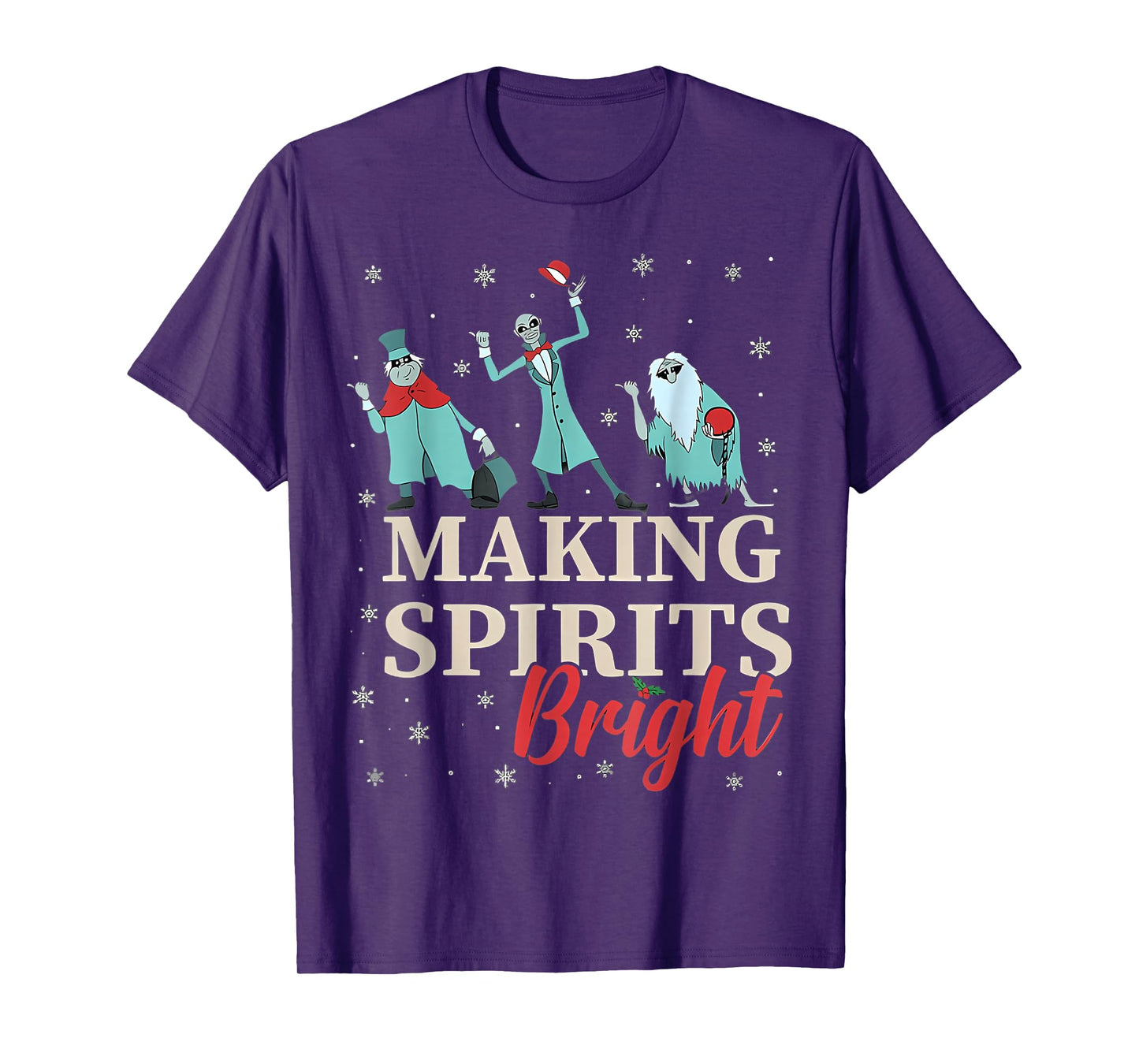 Making Sits Bright Christmas Haunted Ghosts T-Shirt