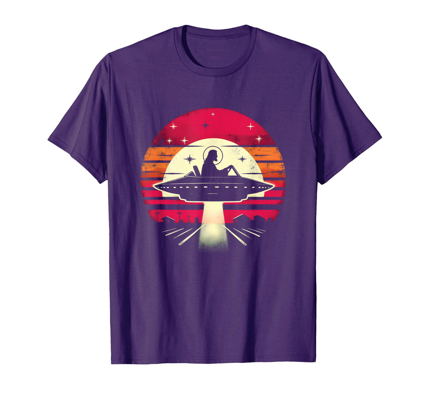Jesus UFO Pilot - Funny Christian Religious Alien Lover T-Shirt