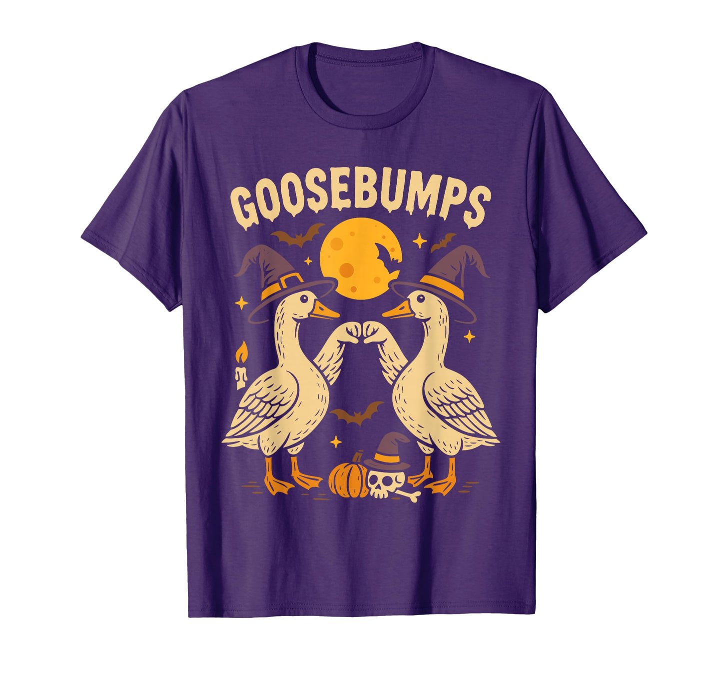 Cute Spooky Goose Shirt, Funny Halloween Goose Bumps T-Shirt
