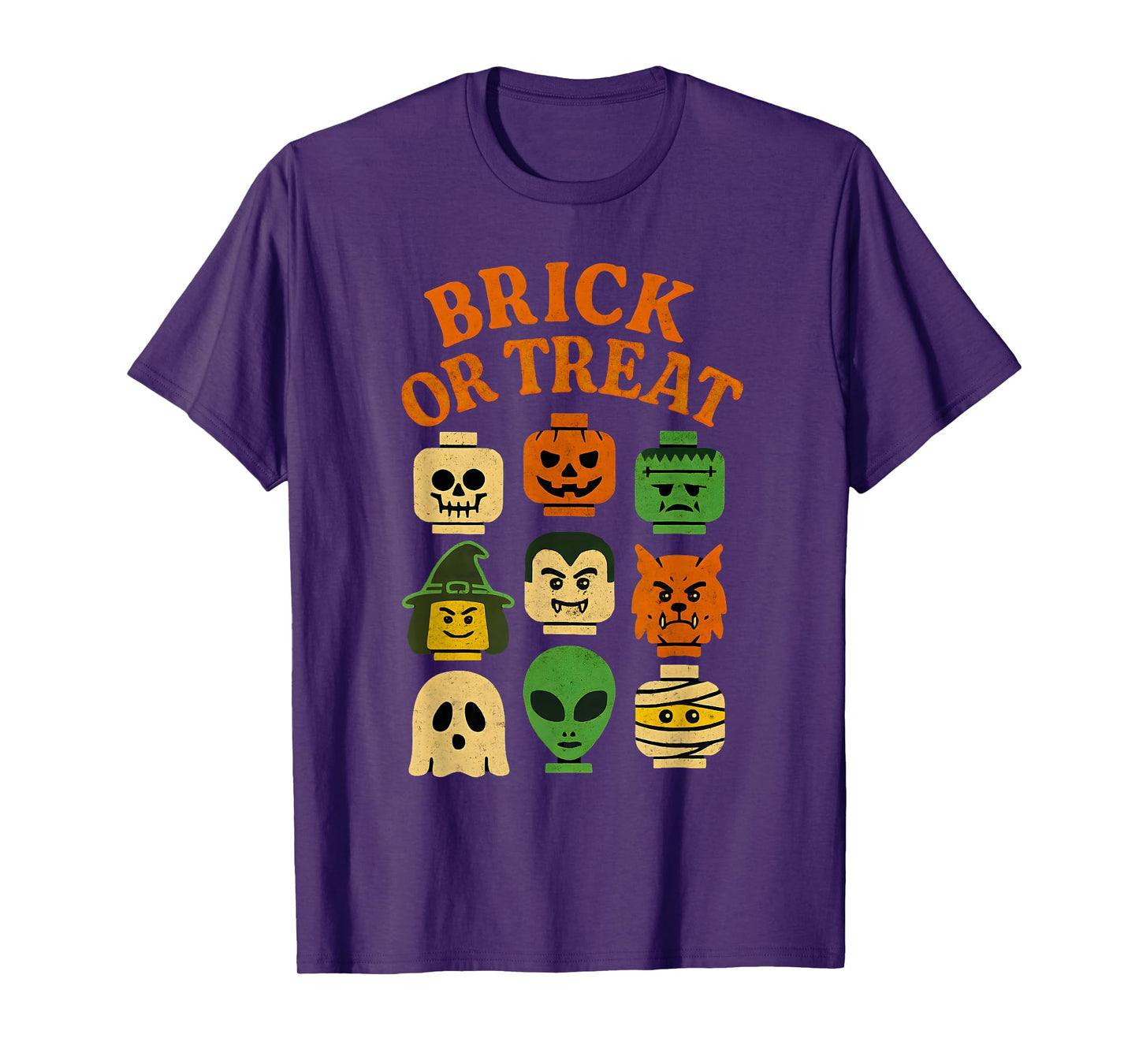 Brick or Treat Halloween Costume Building Bricks Family T-Shirt