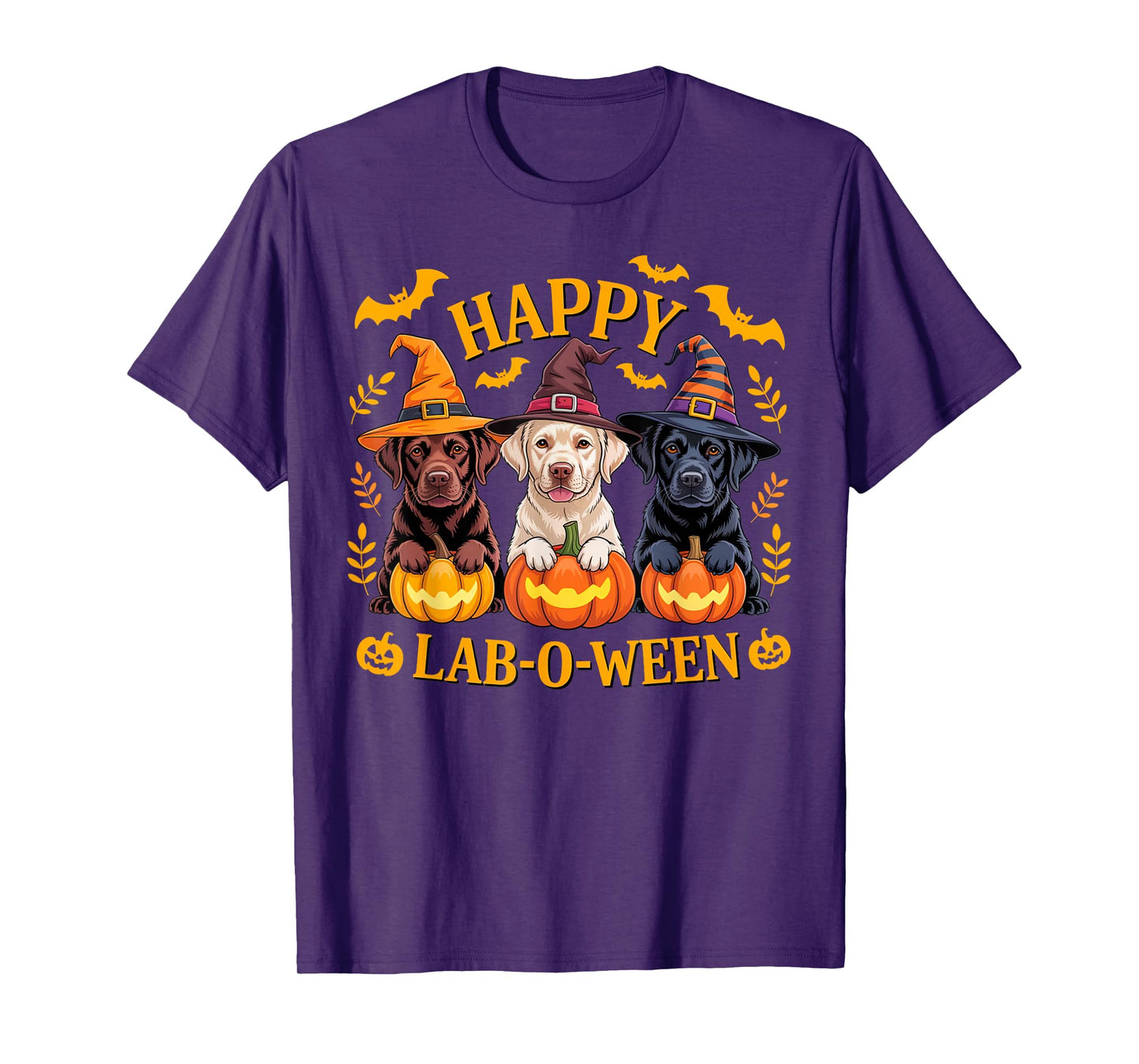 Happy Lab-O-Ween Halloween Labrador Lover Squad Design T-Shirt