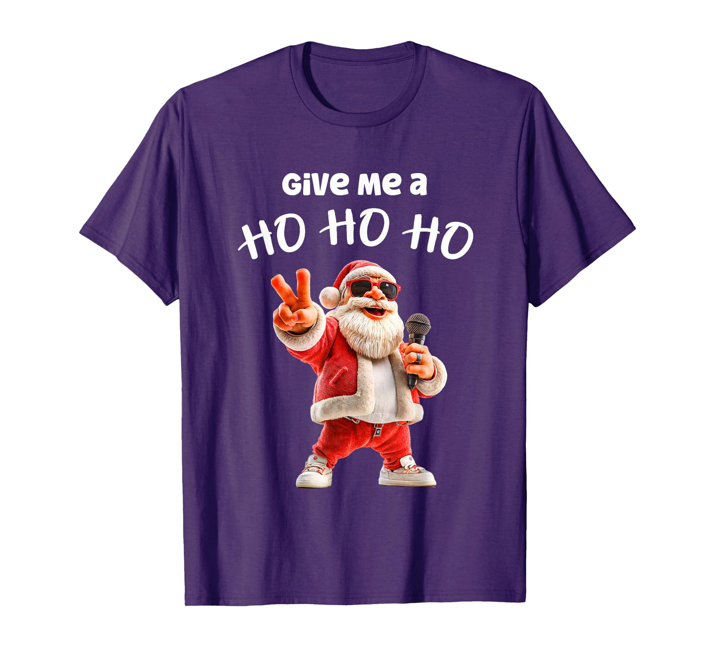 Santa Claus Rapper Musician Give me a Ho Ho Ho Christmas T-Shirt