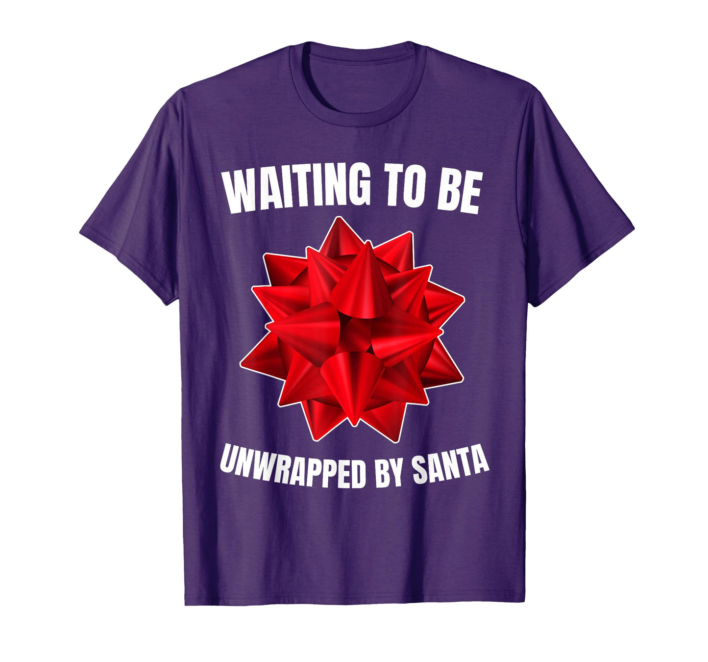 Waiting to be Unwrapped by Santa Naughty Xmas Adult Humor T-Shirt