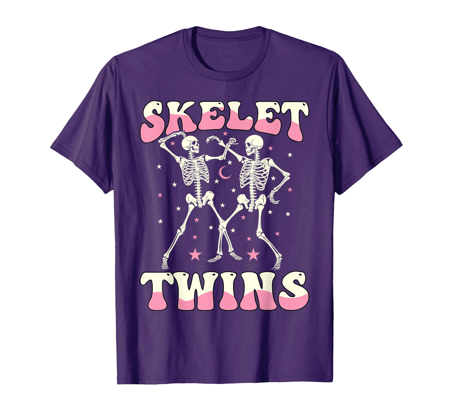 Skeletwins Dancing Skeletons Matching Halloween Twin Girls T-Shirt