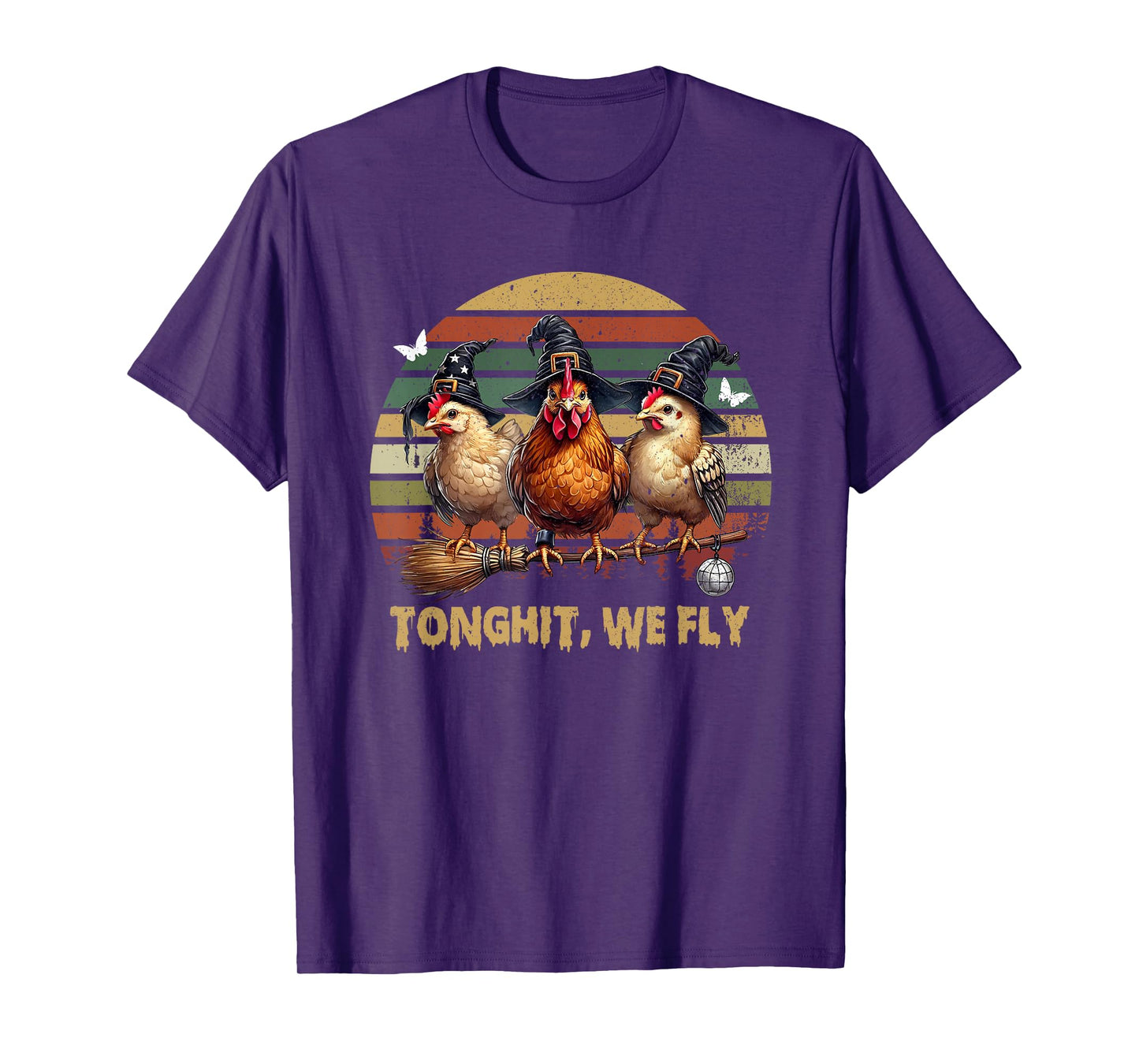 Tonight We Fly Halloween Chicken Fall Farm Animals T-Shirt