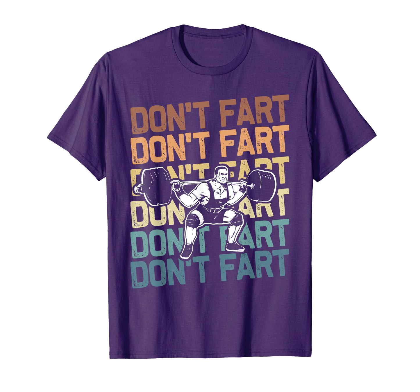 Funny Wieghtlifting Apparel for Men Women Don't Fart Lifting Weights Weightlifting Gym Fitness Workout T-Shirt, Small, Black