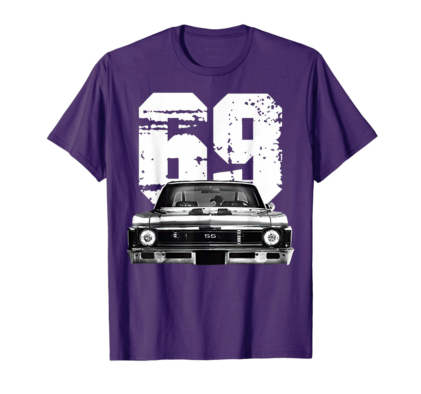 1969 69 Chevys Nova 2 Classic Car Old School Muscle Car T-Shirt