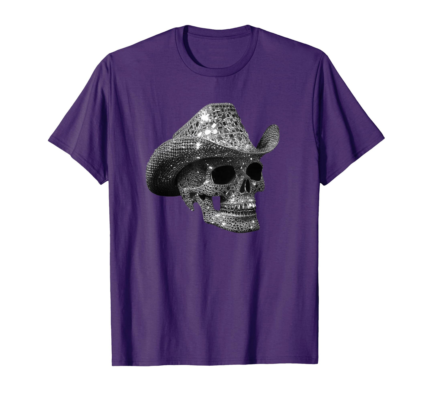 Skull made of diamonds wearing cowboy hat T-Shirt