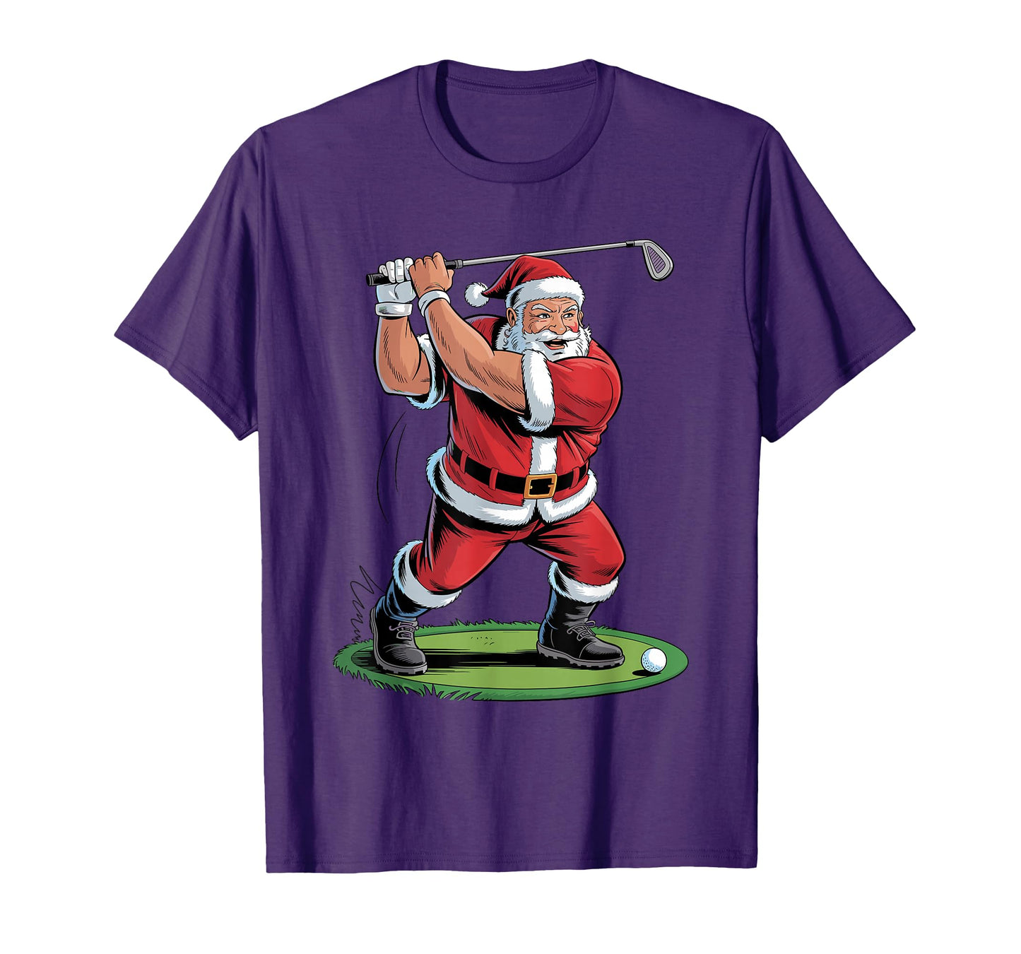 Funny Santa Playing Golf Holiday Christmas Xmas Pajama T-Shirt