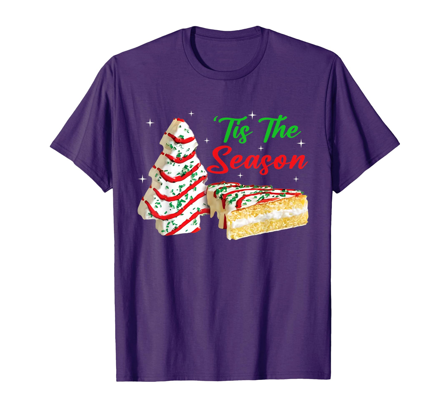 Funny Tis The Season Design Christmas Tree Cakes Debbie T-Shirt