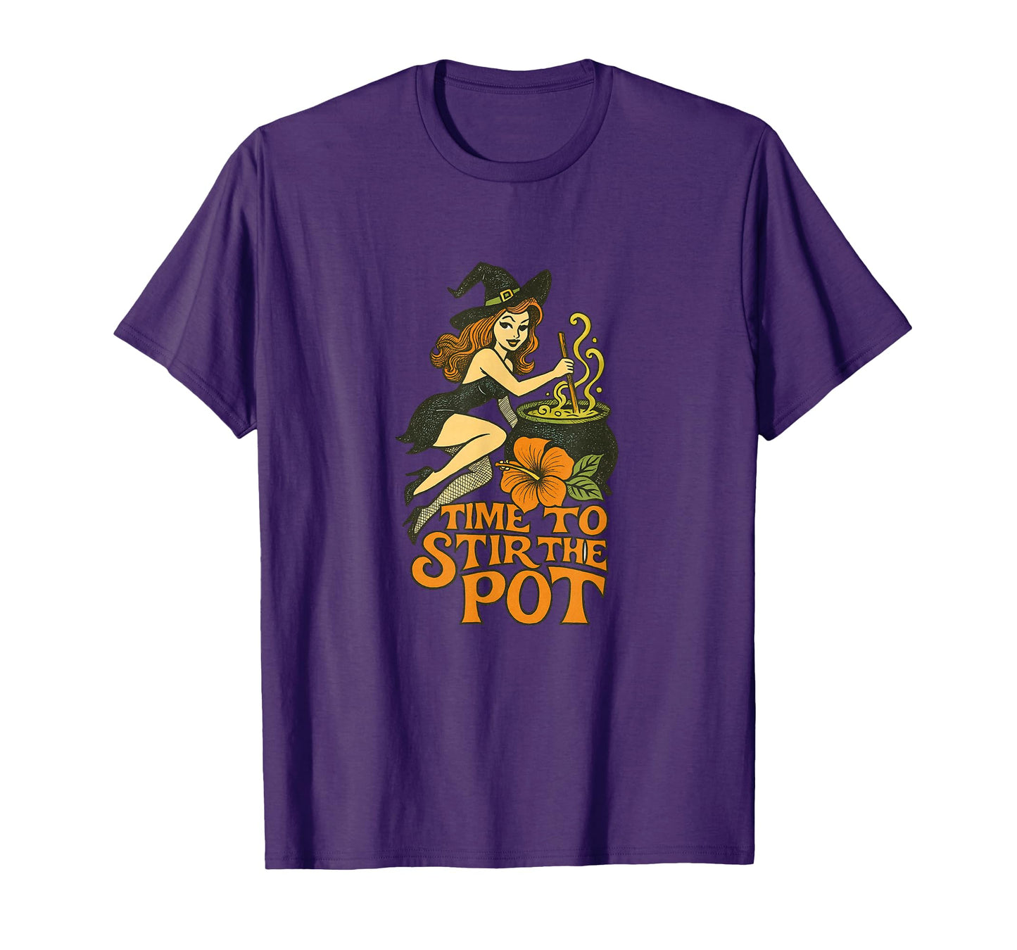 Time to Stir The Pot Halloween Witch T-Shirt
