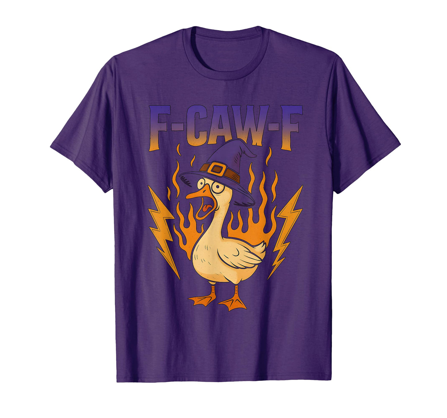 F-Caw-F Funny Goose Witch Humor F-Caw-F Meme Halloween T-Shirt