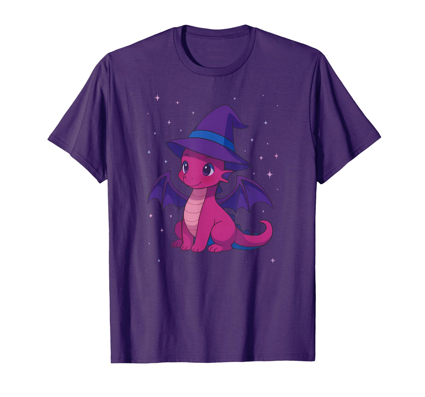 Cute Anime Baby Dragon Witch Kawaii Bisexual Pride Colors T-Shirt