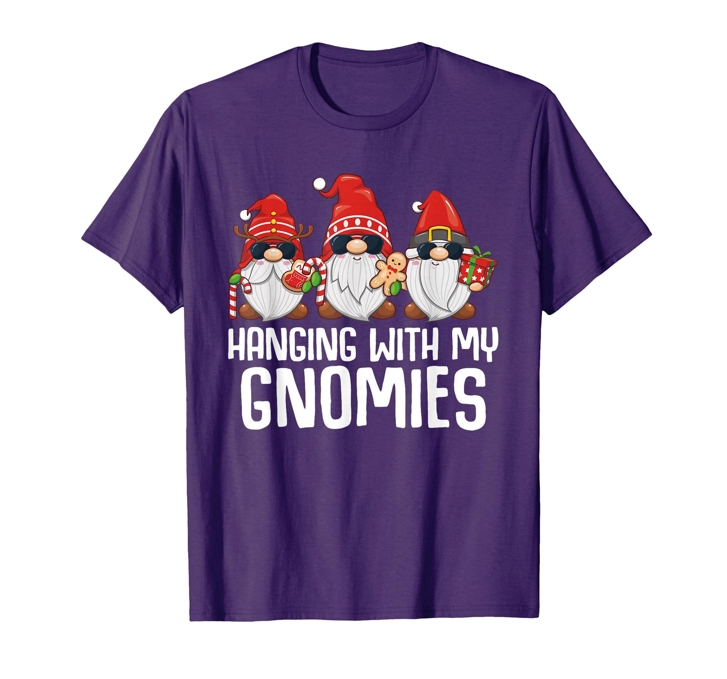 Hanging with My Gnomies Family Xmas Christmas Pajamas PJ T-Shirt