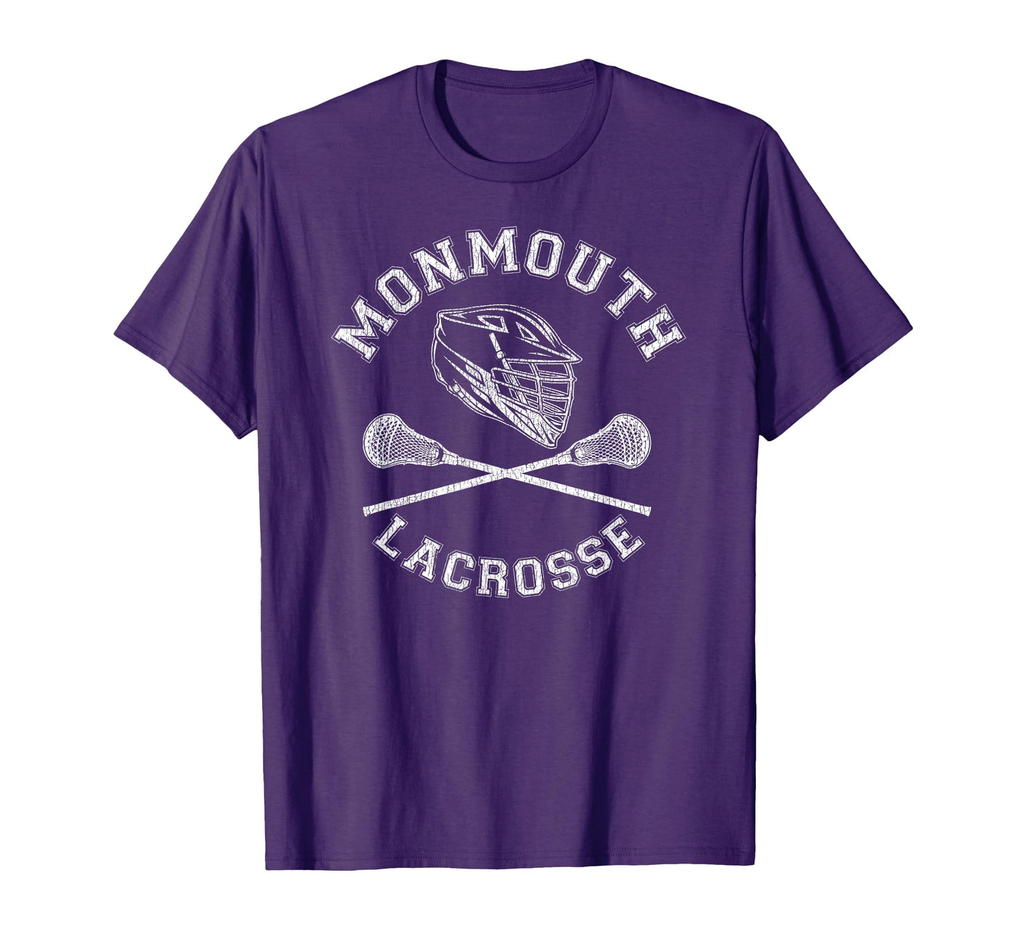 Monmouth Lacrosse Vintage Distressed Retro Lax T-Shirt