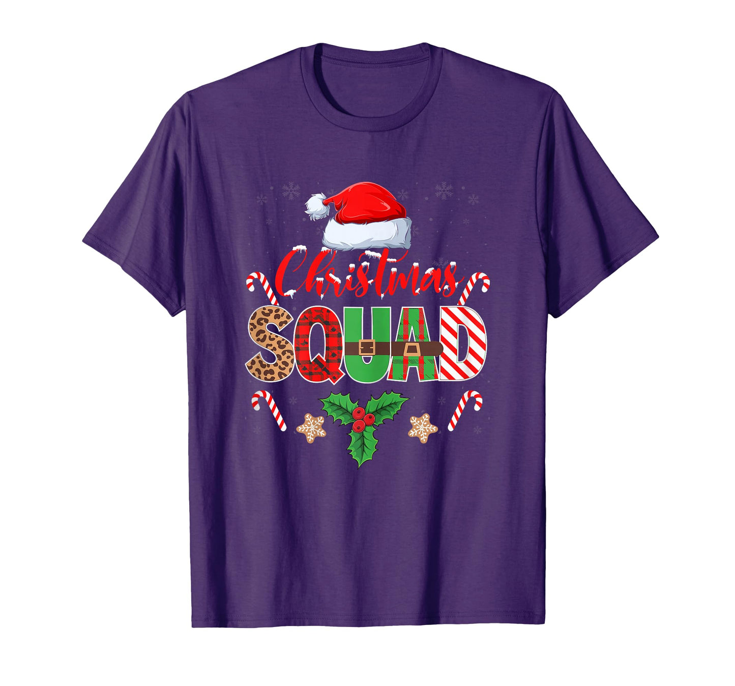 Christmas Squad Grandma Xmas Holiday Santa Hat Grandmother T-Shirt
